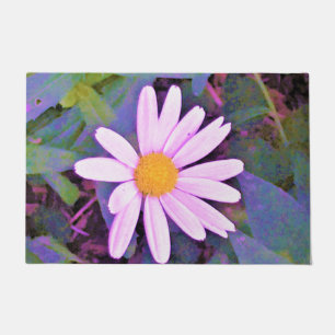 Pink Daisy Flower Doormat