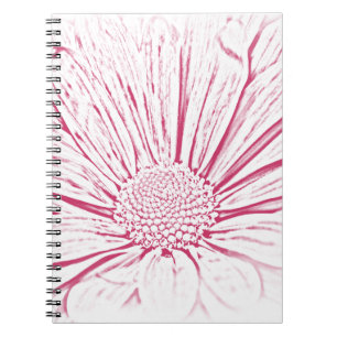 Pink Daisy Flower Effect Notebook