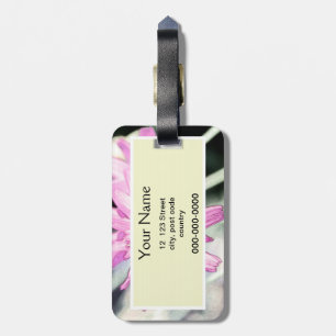 Pink daisy flower. Floral photo art. Luggage Tag