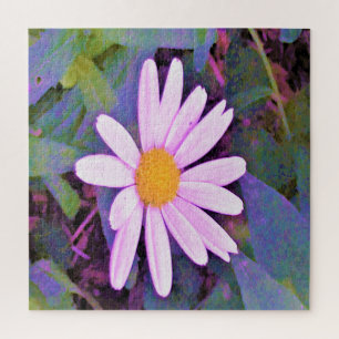 Pink Daisy Flower Jigsaw Puzzle