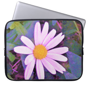 Pink Daisy Flower Laptop Sleeve