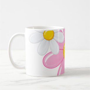 Pink Daisy Flower Mug