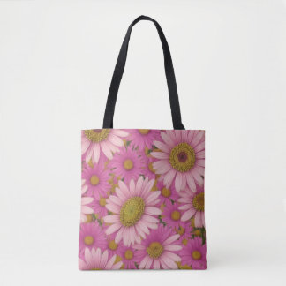 Pink Daisy Flowers Tote Bag