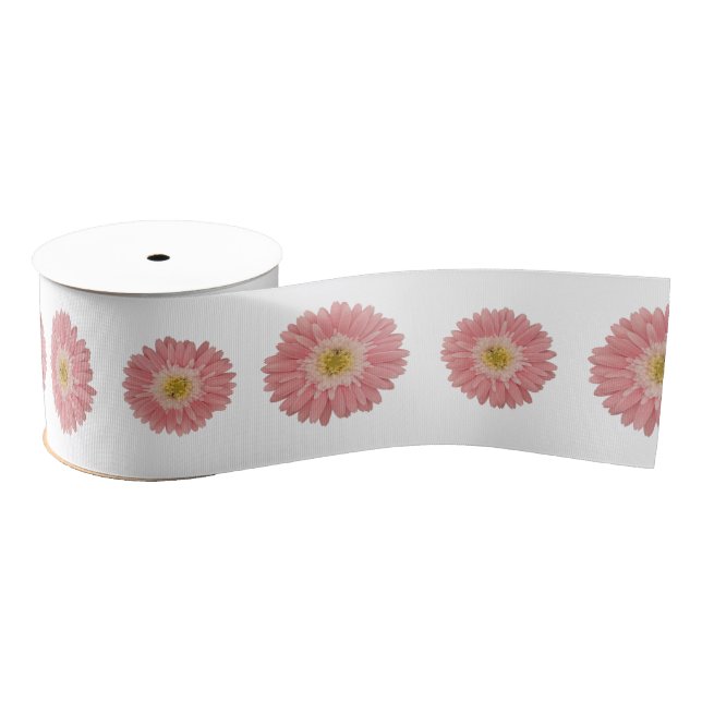 Pink Daisy Grosgrain Ribbon (Spool)