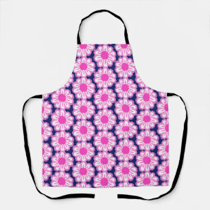 Pink Daisy Illustration Apron