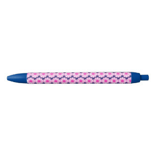 Pink Daisy Illustration Black Ink Pen