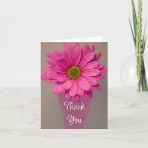 Pink Daisy in Vase Thank You