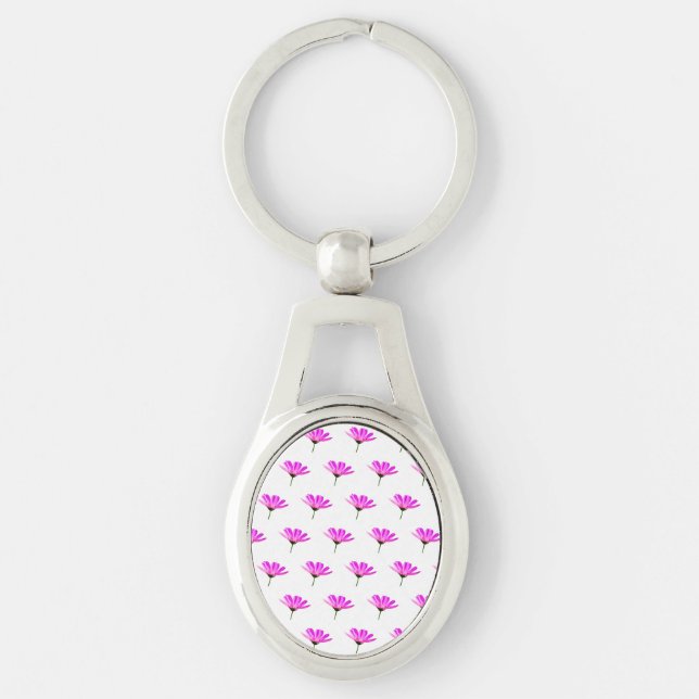 Pink Daisy   Key Ring (Front)