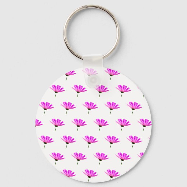 Pink Daisy  Key Ring (Front)