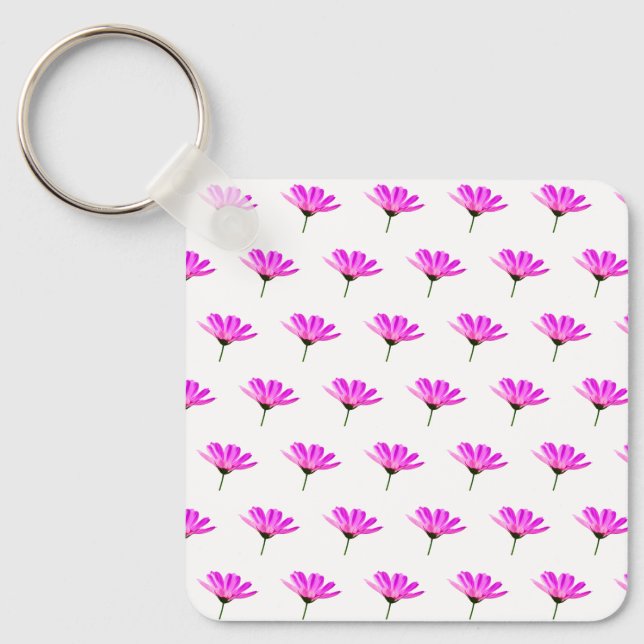 Pink Daisy   Key Ring (Front)