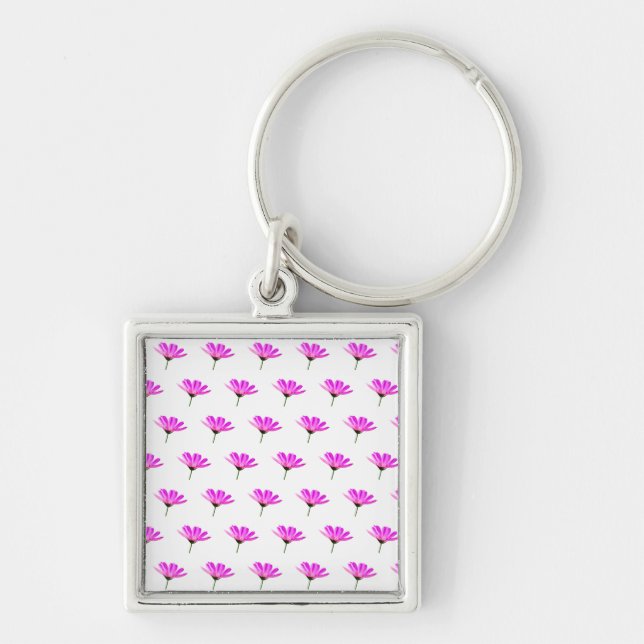 Pink Daisy   Key Ring (Front)