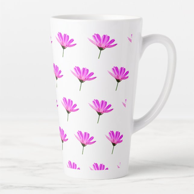 Pink Daisy  Latte Mug (Right)