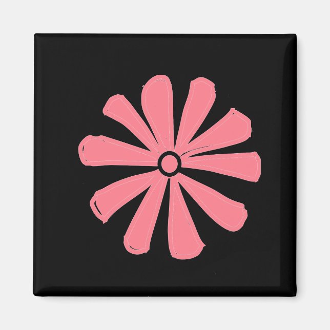 pink daisy magnet (Front)