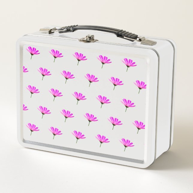 Pink Daisy  Metal Lunch Box (Front)