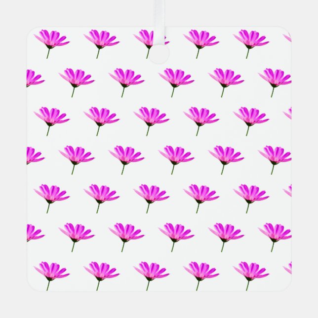 Pink Daisy  Metal Tree Decoration (Front)