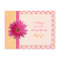 Pink Daisy Orange Recipe Card for the Bride to Be