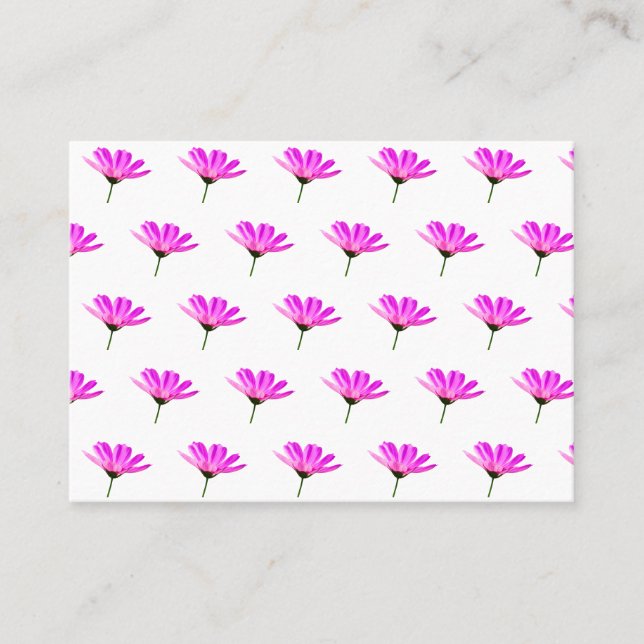 Pink Daisy  pattern Discount Card (Front)