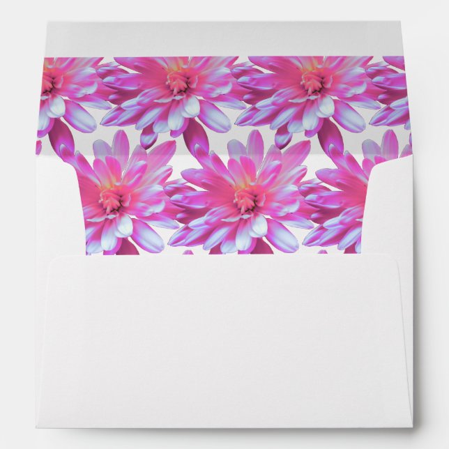 Pink Daisy pink floral pink flowers Envelope (Back (Bottom))
