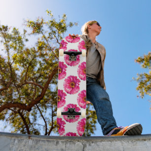 Pink Daisy, pink flowers  Skateboard