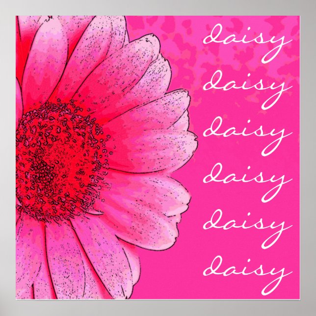 Pink Daisy Poster (Front)