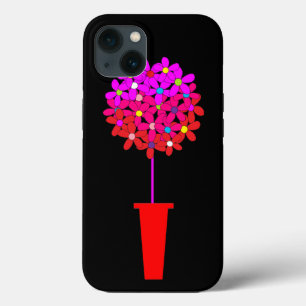 Pink Daisy Puff Topiary iPhone 13 Case