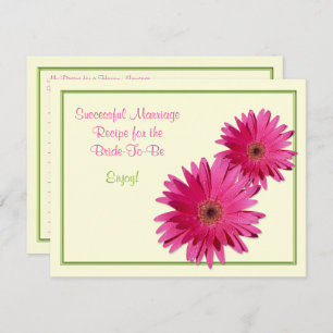 Pink Daisy Recipe Card for a Successful Marriage