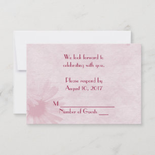 Pink Daisy RSVP Invitation
