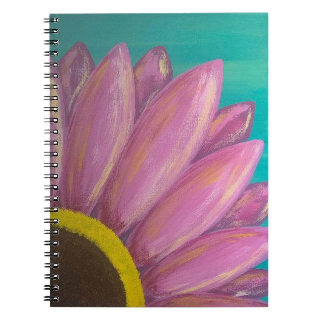 Pink Daisy Spiral Notebook (Front)