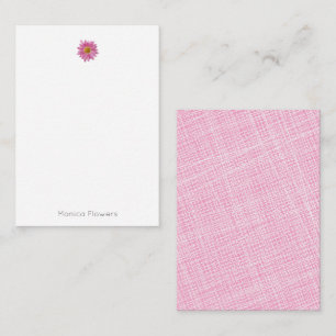 Pink Daisy Stationary NAME for Her Card