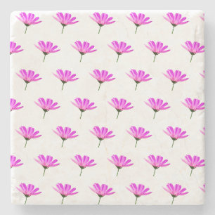 Pink Daisy Stone Coaster