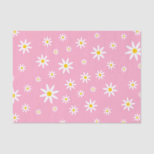 Pink Daisy Tissue Paper (Front)