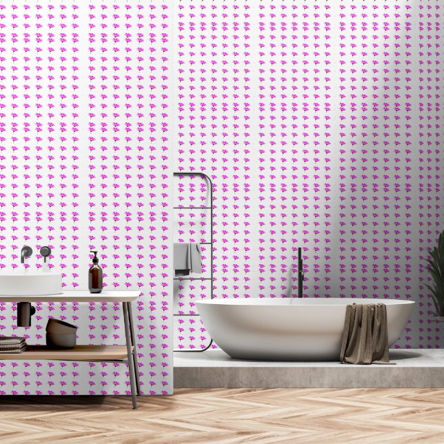 Pink Daisy Wallpaper (Bathroom)