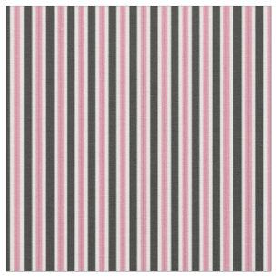 Pink Daisy, Zeus and White Stripes Fabric