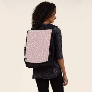 Pink Dalmatian Spots, Dalmatian Dots, Dotted Print Backpack