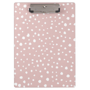 Pink Dalmatian Spots, Dalmatian Dots, Dotted Print Clipboard