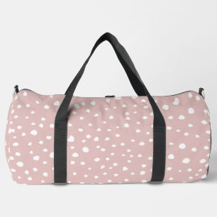 Pink Dalmatian Spots, Dalmatian Dots, Dotted Print Duffle Bag