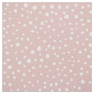 Pink Dalmatian Spots, Dalmatian Dots, Dotted Print Fabric