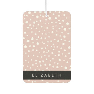 Pink Dalmatian Spots, Dalmatian Dots, Your Name Car Air Freshener