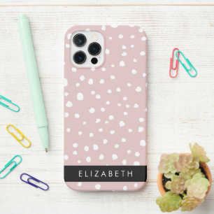 Pink Dalmatian Spots, Dalmatian Dots, Your Name iPhone 12 Pro Case