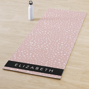 Pink Dalmatian Spots, Dalmatian Dots, Your Name Yoga Mat