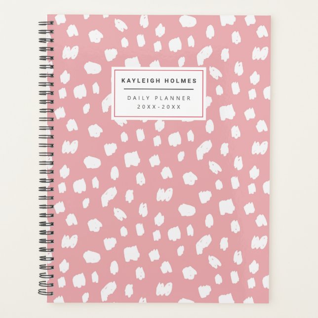 Pink Dalmatian Spots Planner (Front)