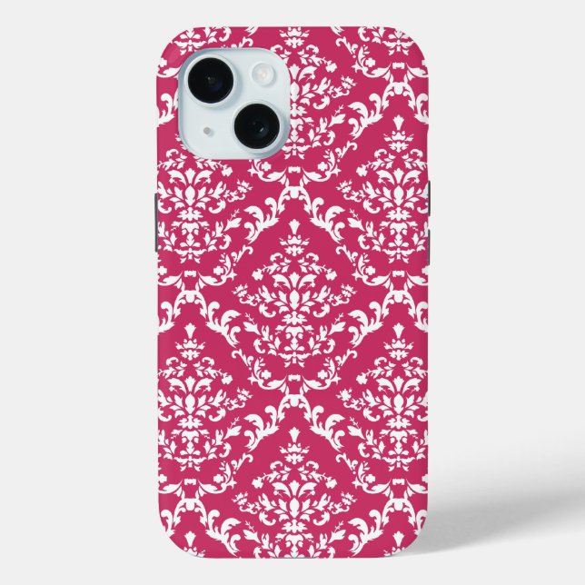 Pink Damask #1 at VictoriaShaylee Case-Mate iPhone Case (Back)
