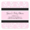 Pink Damask Baby Shower Favour Stickers