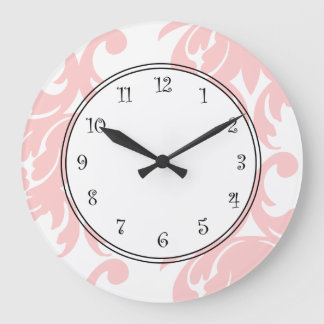 Pink Damask Clocks