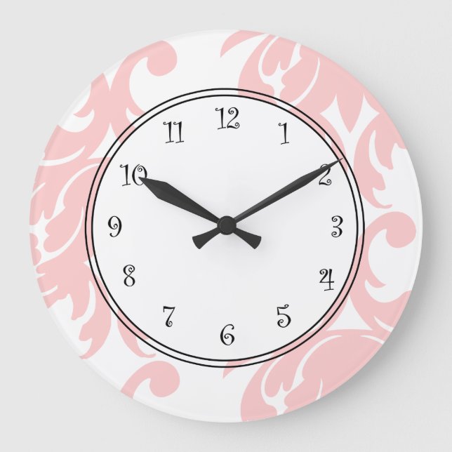 Pink Damask Clocks (Front)