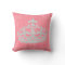 Pink Damask Diamond Princess Crown Pillow