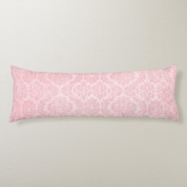 Pink Damask Glam Body Cushion (Front)