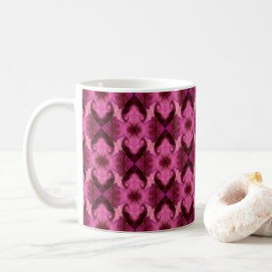 Pink Damask Hearts Coffee Mug
