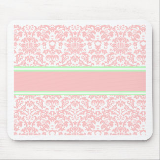 Pink Damask Mouse Mat