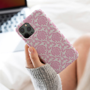Pink Damask Pattern iPhone 15 Pro Max Case